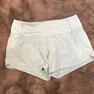 sky blue lululemon speed up shorts
